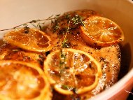 Рецепта Печени пуешки гърди с глазура от портокал и мед на фурна